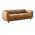 Divano 2 posti 210 x 90 x 78 cm in similpelle cognac - design moderno