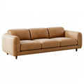 Divano 3 posti 220 x 95 x 85 cm in similpelle cognac - stile moderno