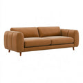 Divano 2 posti 180 cm in similpelle marrone stile moderno