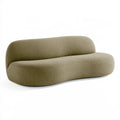 Divano 2 posti 180 x 90 x 75 cm in tessuto verde oliva - design curvo