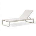 Lettino prendisole 200 x 70 cm in alluminio e tessuto beige con schienale regolabile